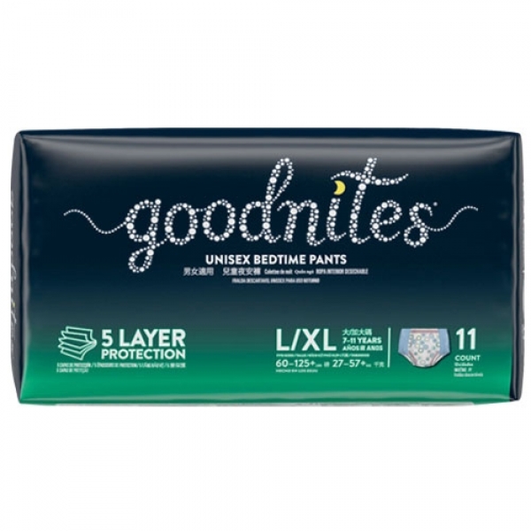 Pañales Goodnites Calzonsillos nocturnos L/XL x 11 unid.