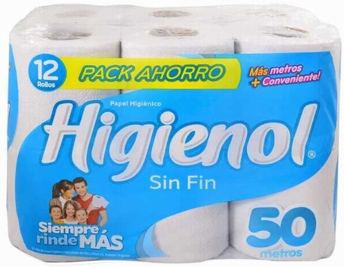 Higienol Sin fin 60 metros x 12 rollos