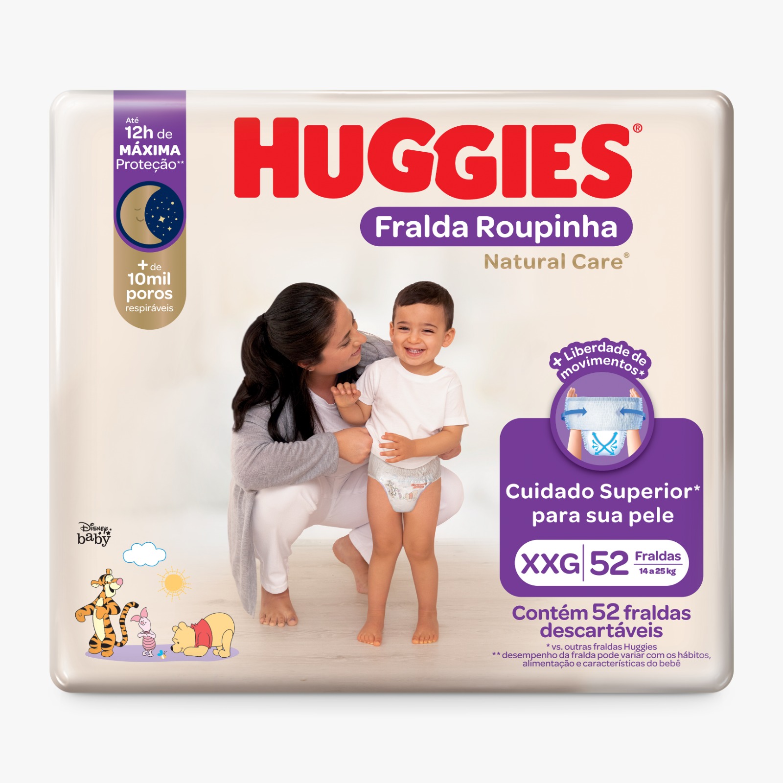 Huggies natural care pants XXG x 52 unidades