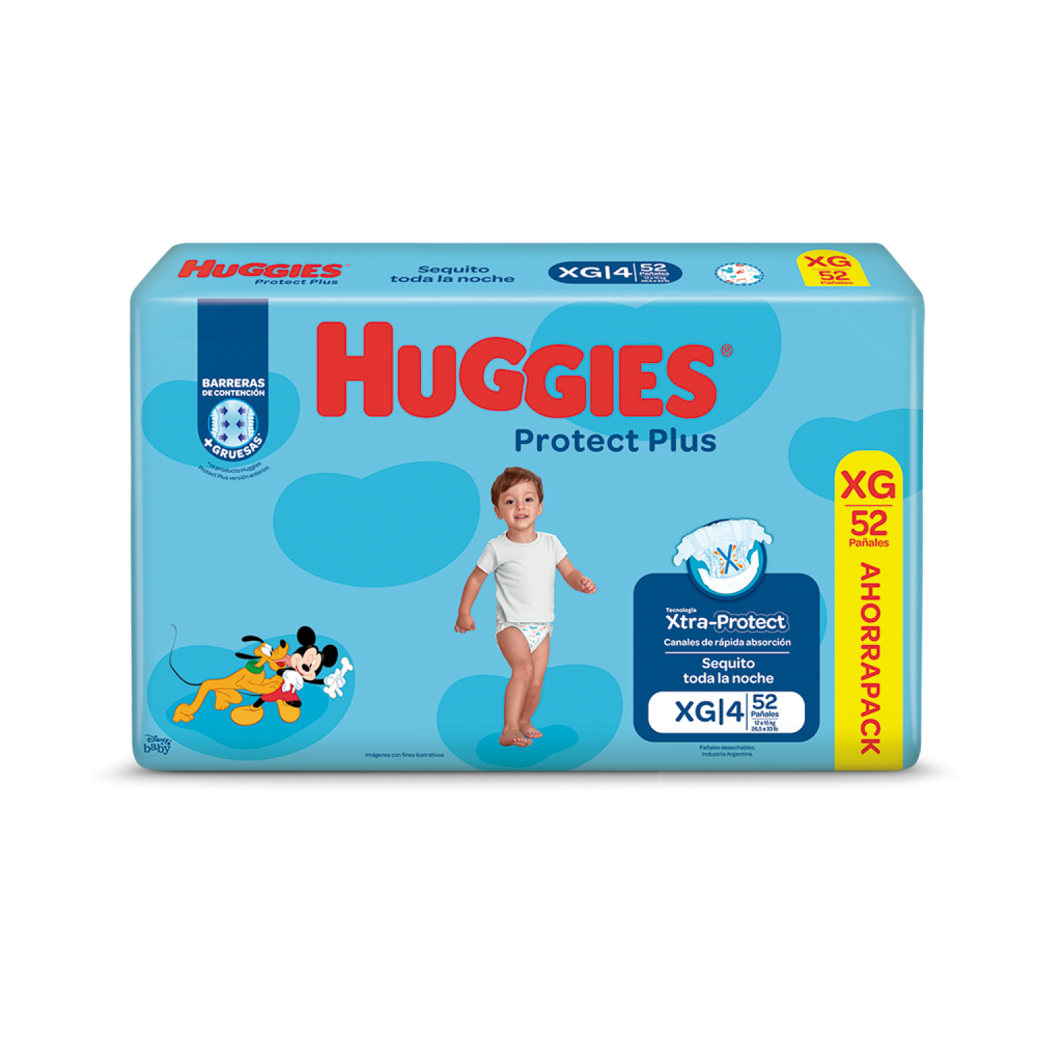Huggies protect plus XG x 52 unidades