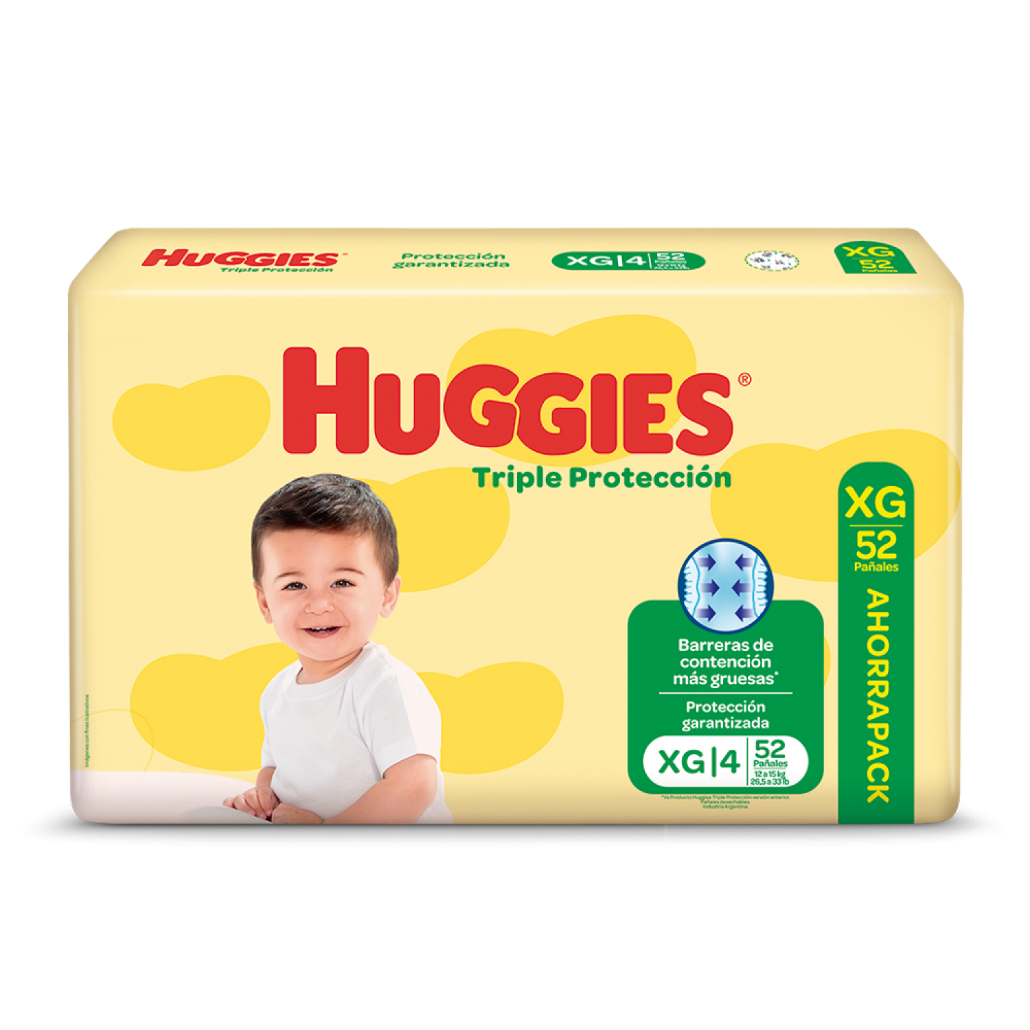 Huggies classic T. proteccion XG x 52 unidades