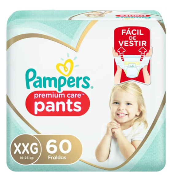 Pampers premium care pants XXG x 60 unid.