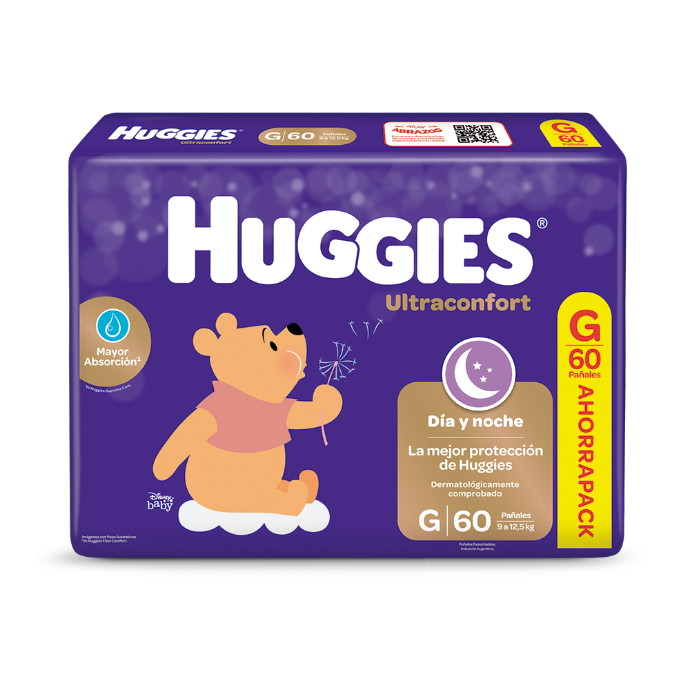 Huggies Dia y noche Ultraconfort G x 60 unid