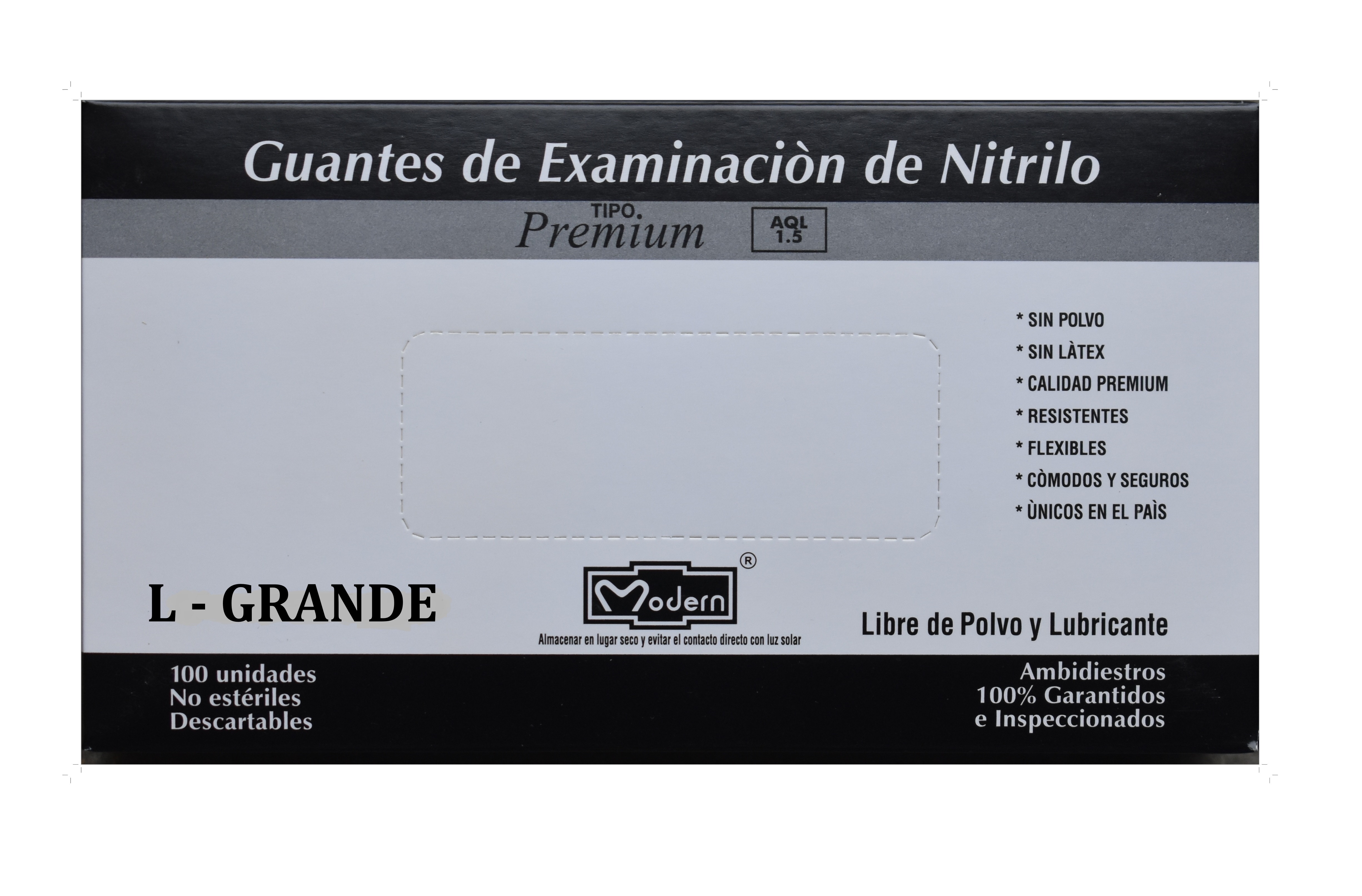 Guantes de nitrilo L x 200 unidades