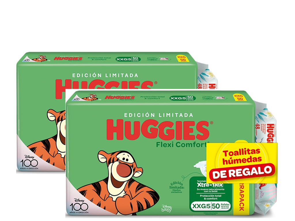 Huggies flexi comfort XXG x 100 unidades 
