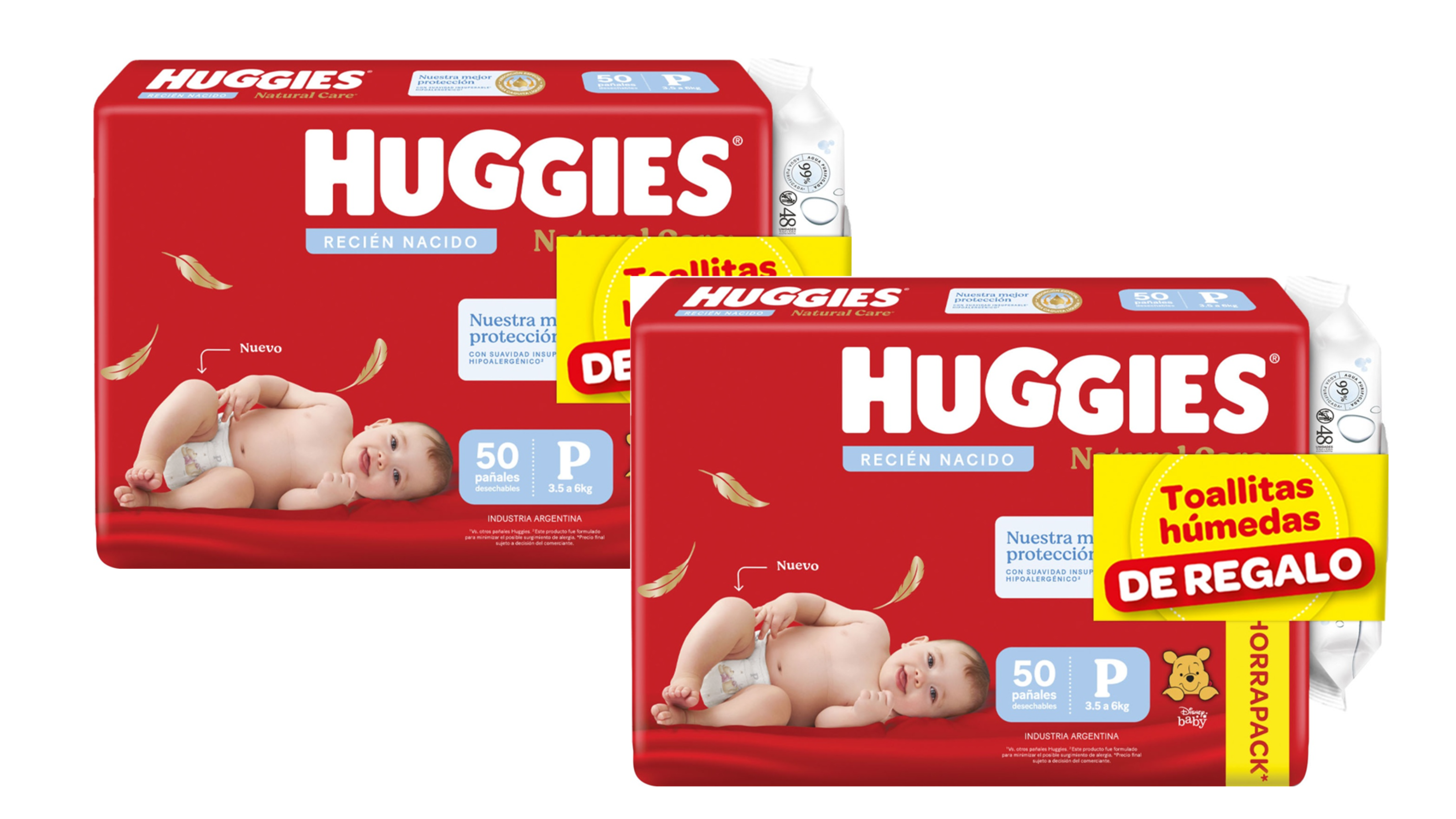 Huggies Natural Care P x 100 + 96 Th de regalo