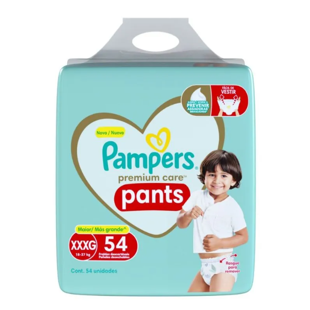 Pampers premium care pants XXXG x 54 unid.