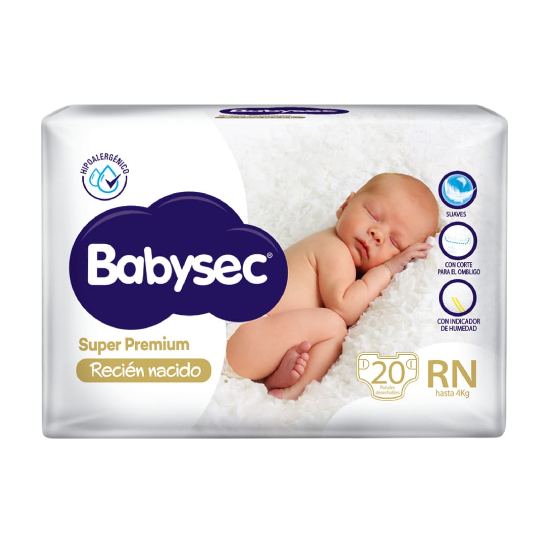 Babysec super premium Recien nacido x 20 uni.