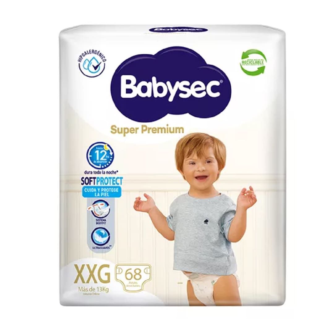 Babysec cuidado total XXG x 68 unidades