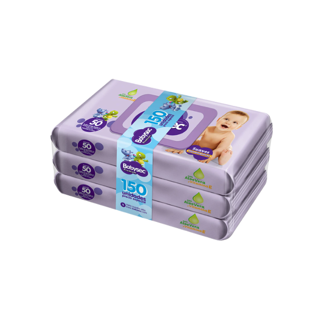 Babysec toalla humeda premium x 150 unid.