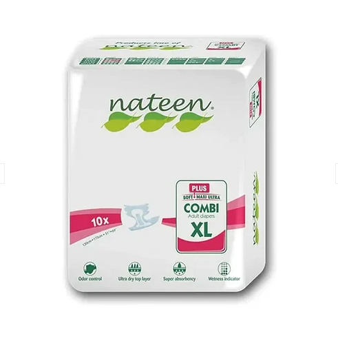 Nateen pañales para adulto XL x 10 unid.