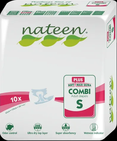 Nateen pañales para adulto S x 10 unid.