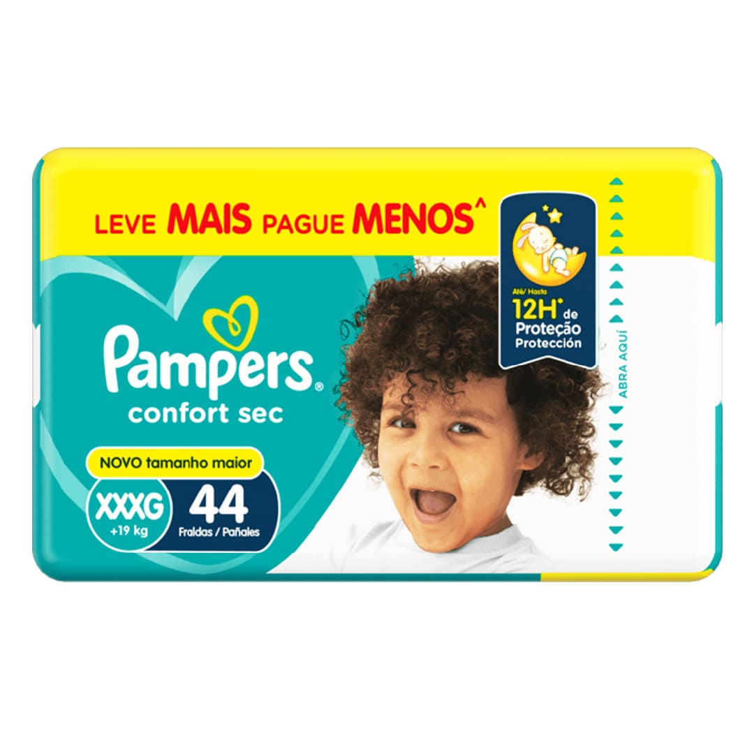 Pampers confort sec XXXG x 44 unid.