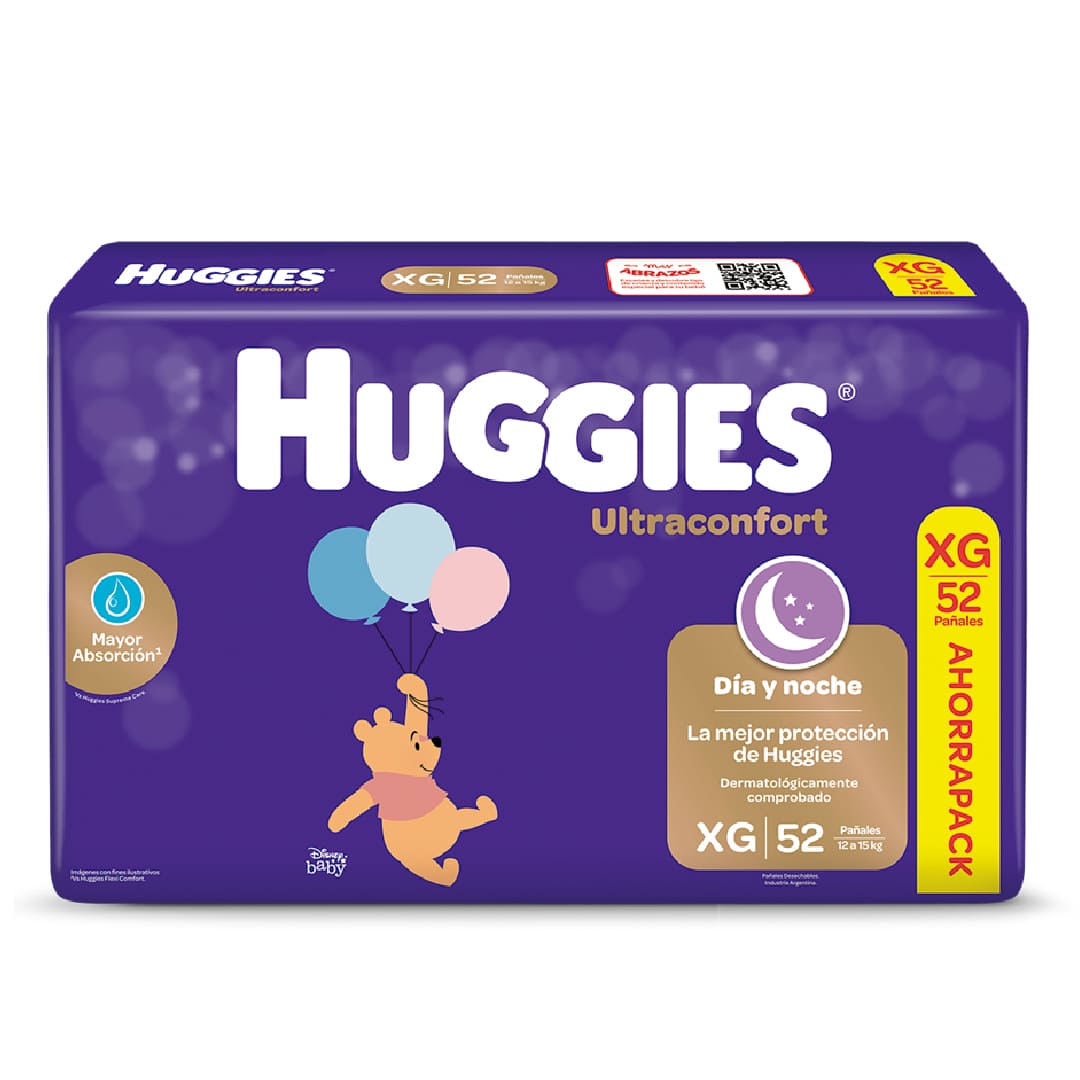 Huggies Dia y noche Ultraconfort XG x 52 unid
