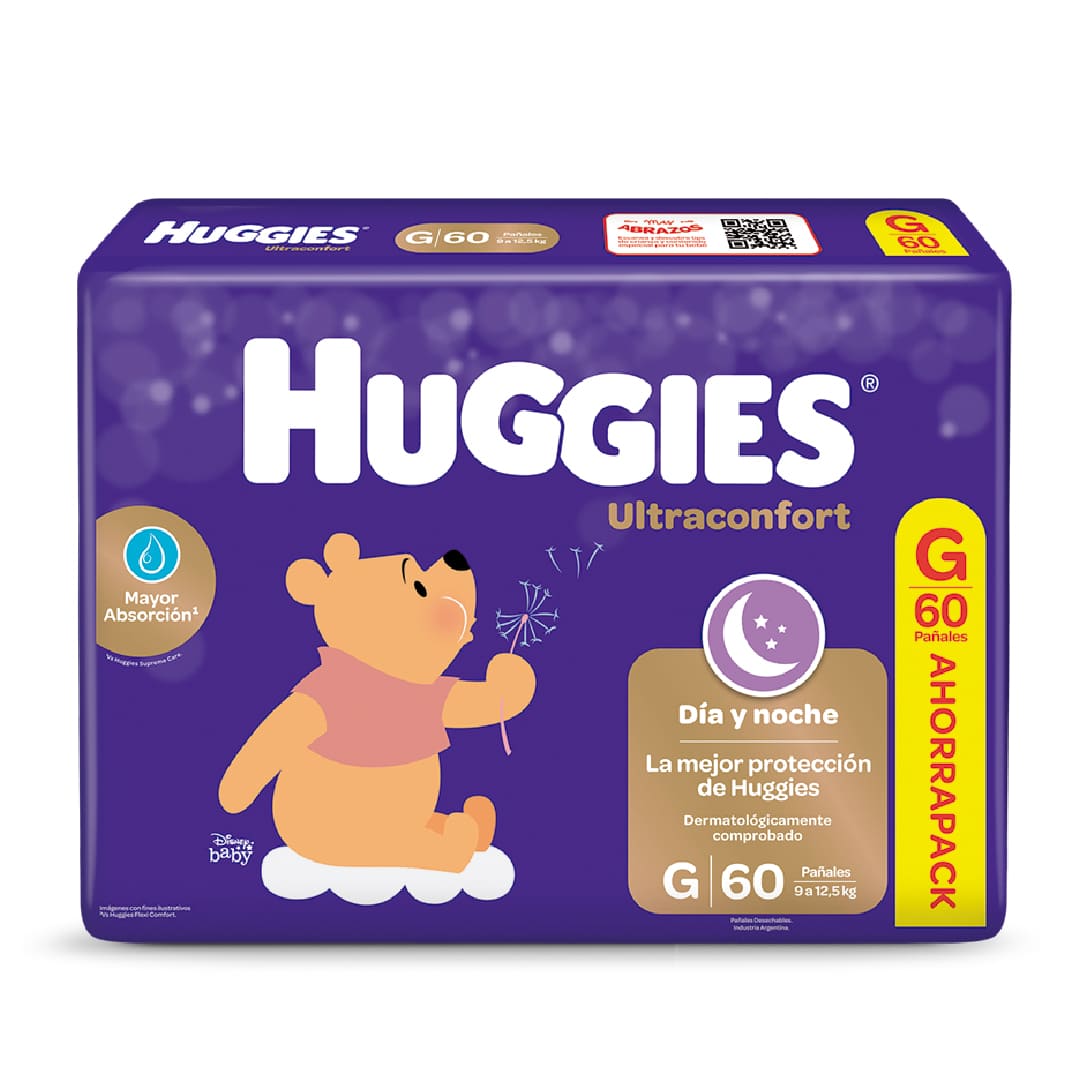 Huggies Dia y noche Ultraconfort G x 60 unid