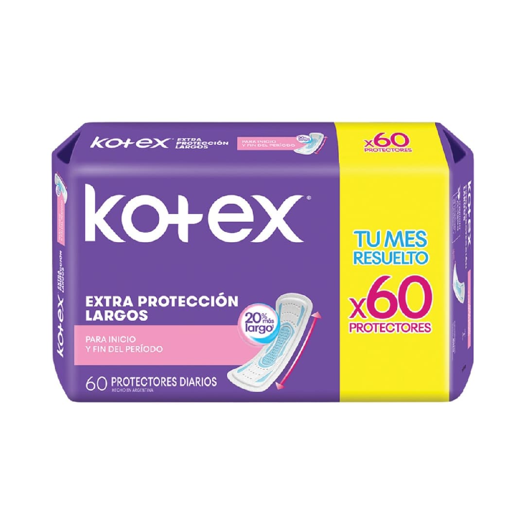 Kotex extra proteccion largos x 60 unidades