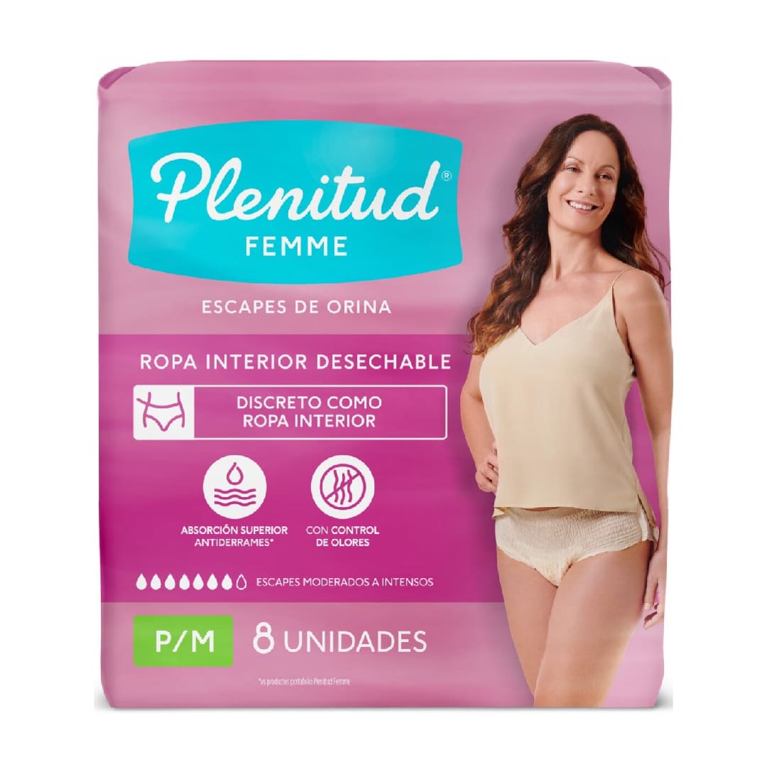 Plenitud femme P/M x 8 unidades - Tipo ropa interior