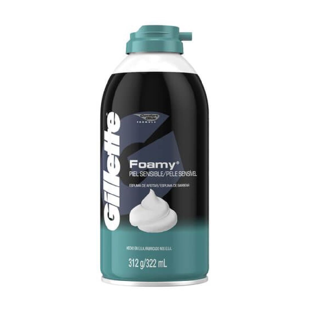 Gillette foamy piel sensible - crema afeitar x 322ml