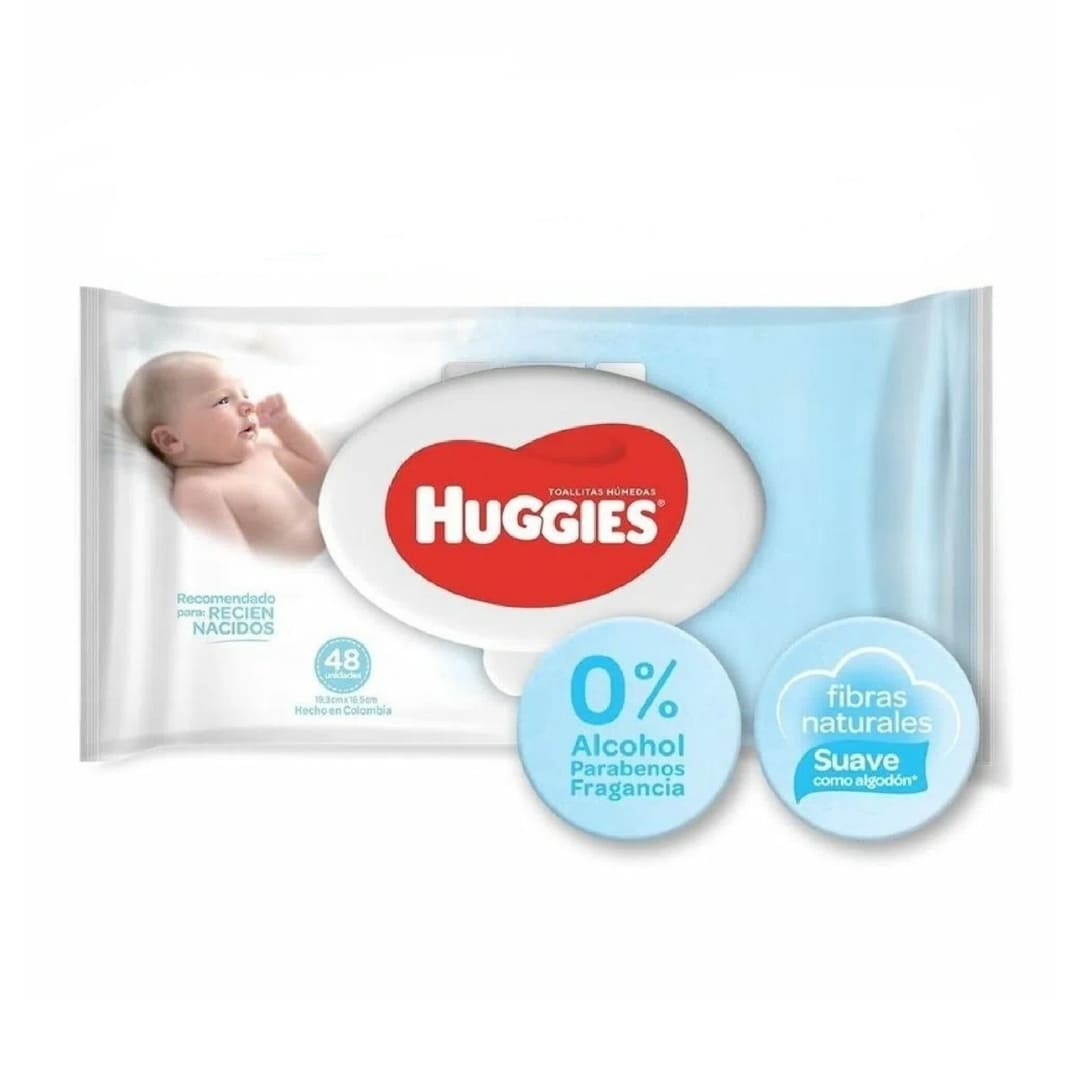 Huggies toalla humeda recien nacido x 48 unid.