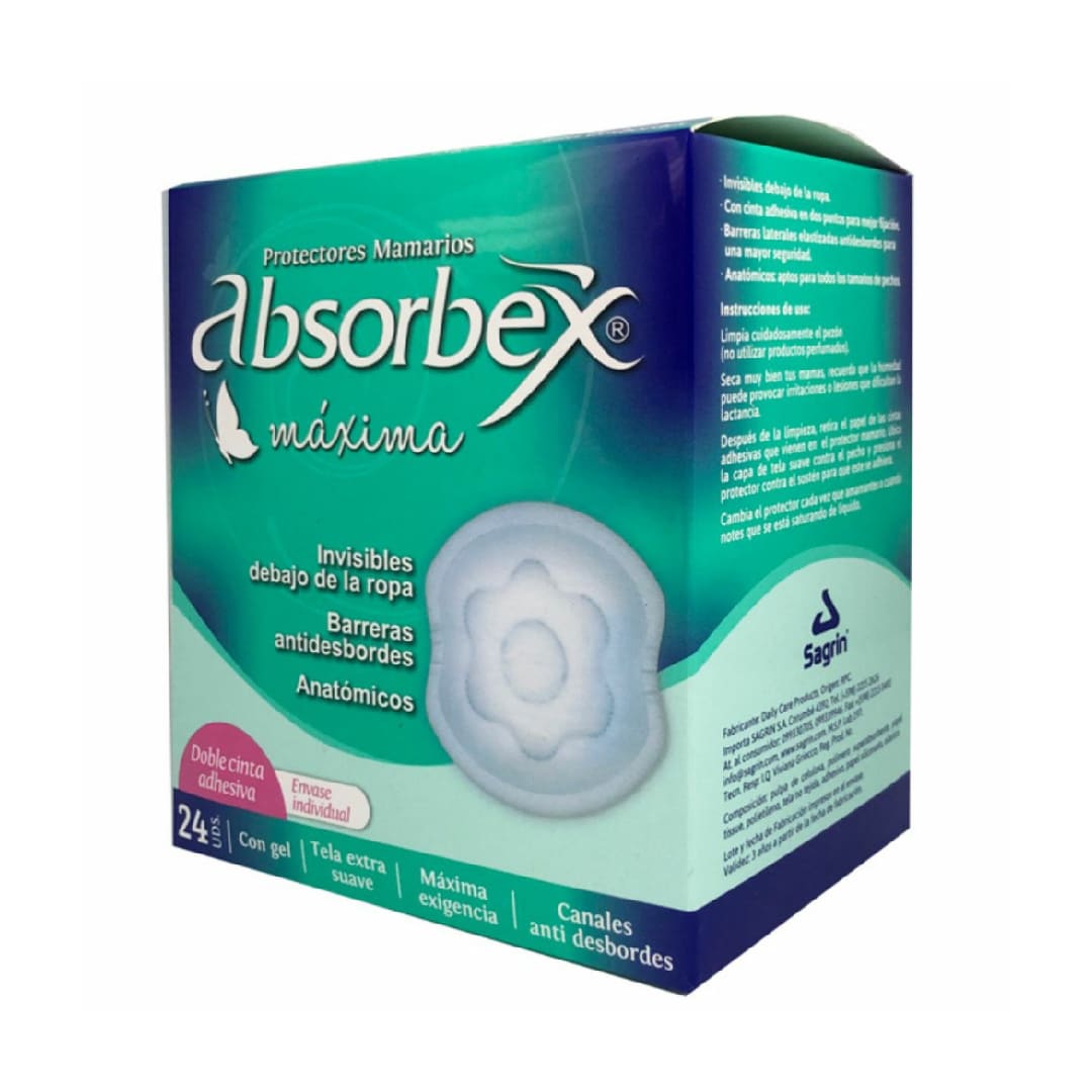 Protectores mamarios Absorbex Maxima x 24 unidades