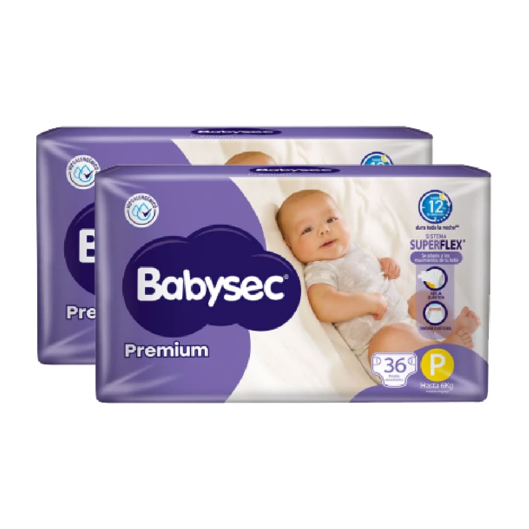Babysec premium P x 72 unidades