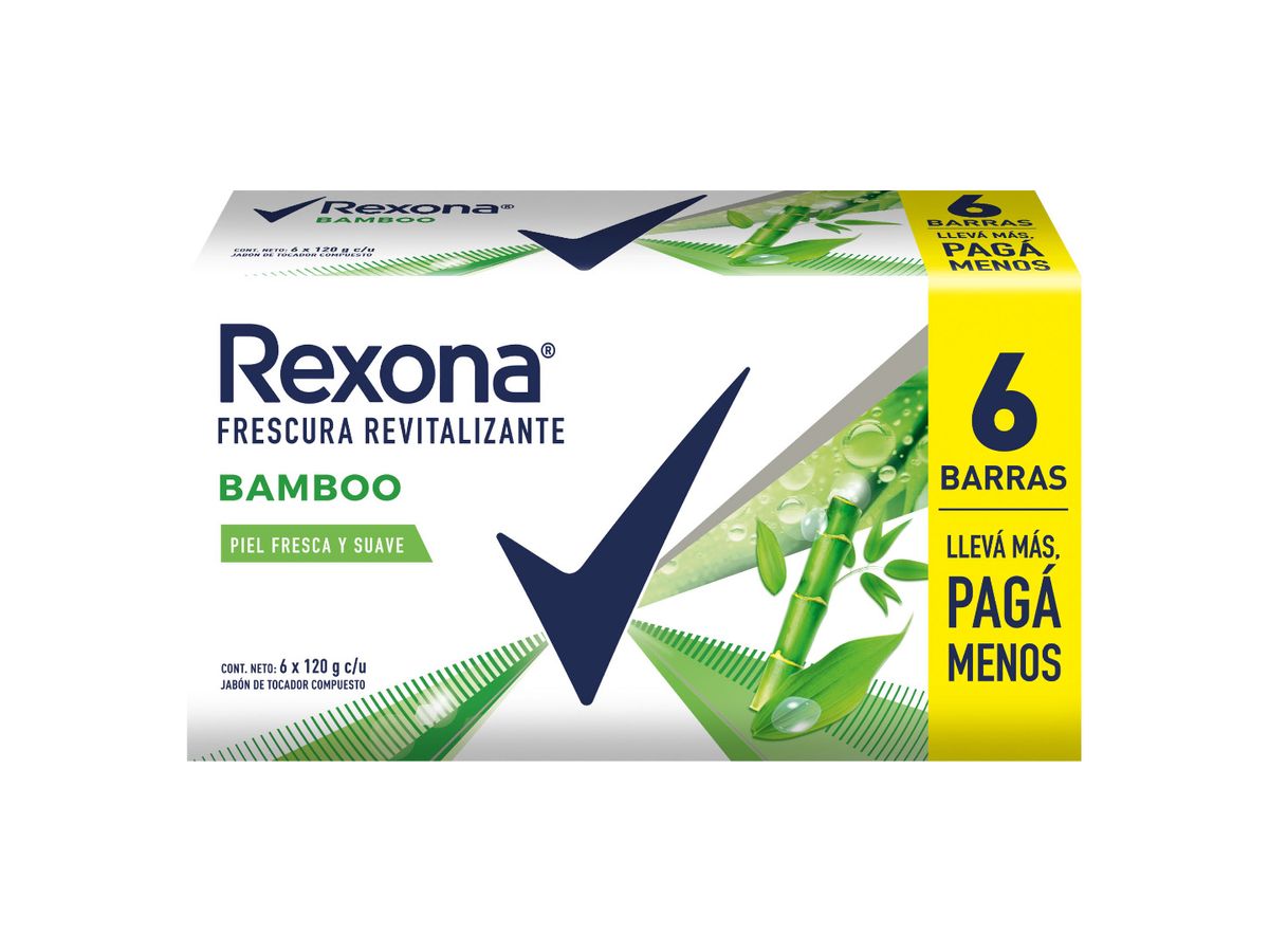 Jabon de tocador Rexona x 6 unidades Bamboo