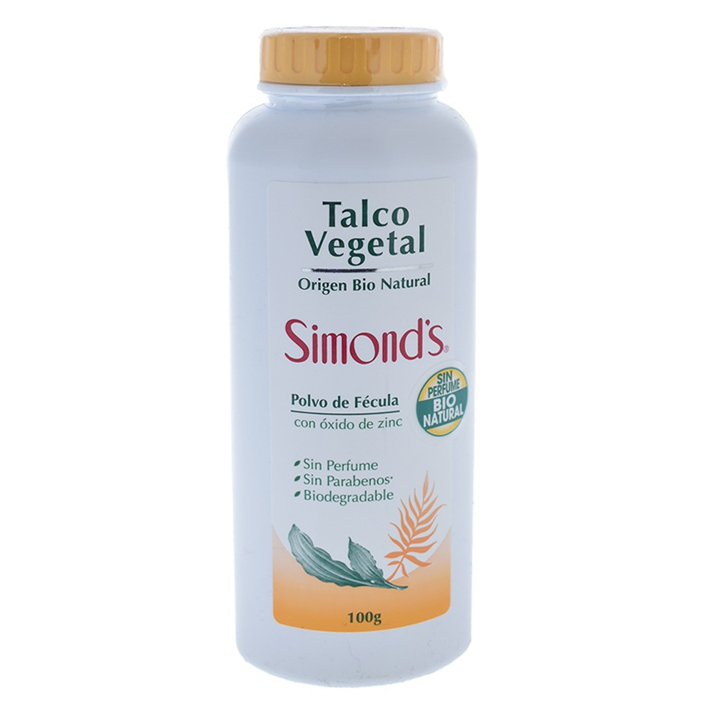 Talco simonds vegetal polvo de fecula x 100g