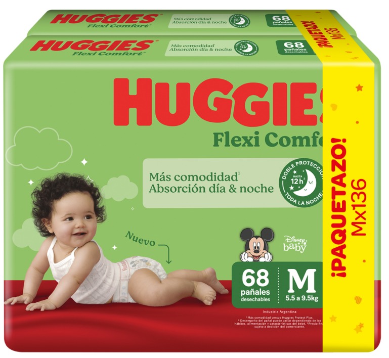 Huggies flexi comfort Mx136 SUPER OFERTA