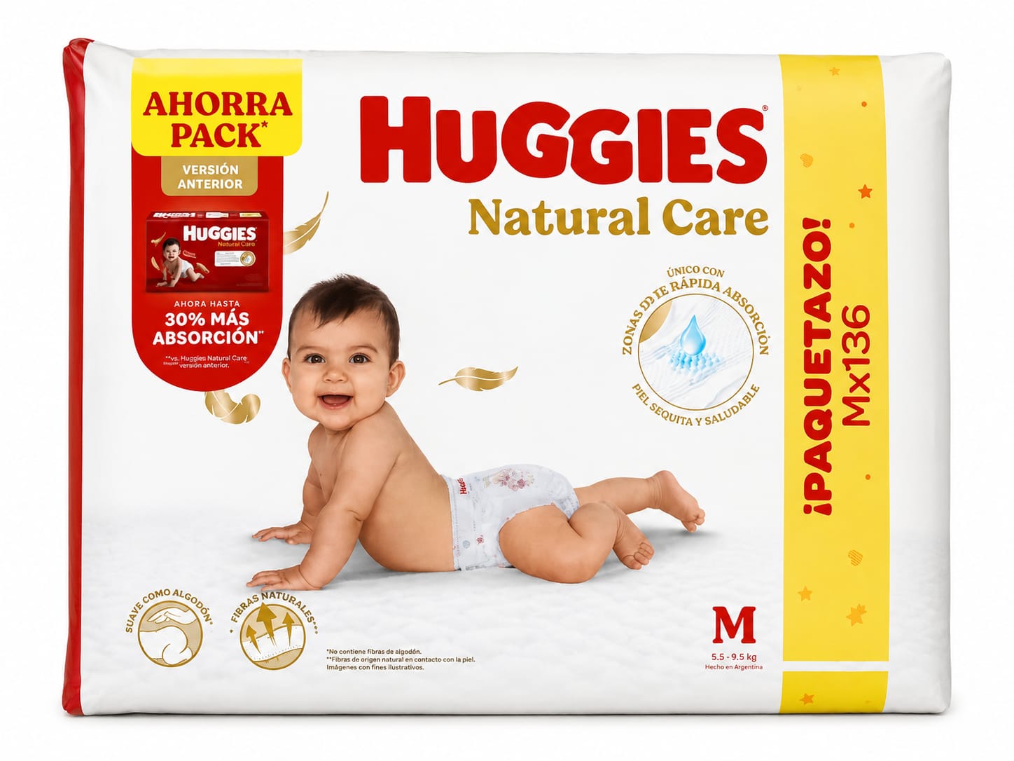 Huggies Natural Care Mx136