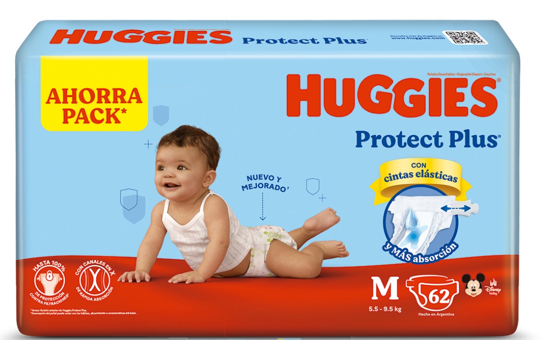 Huggies protect plus M x 62 unidades