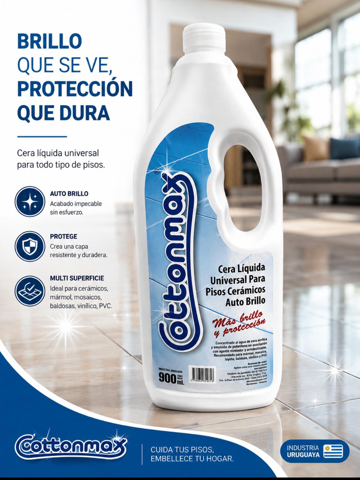 Cera para pisos Cottonmax 900ml