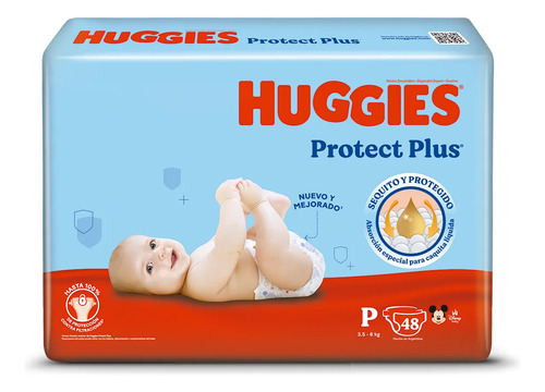 Huggies protect plus P x 48 unidades